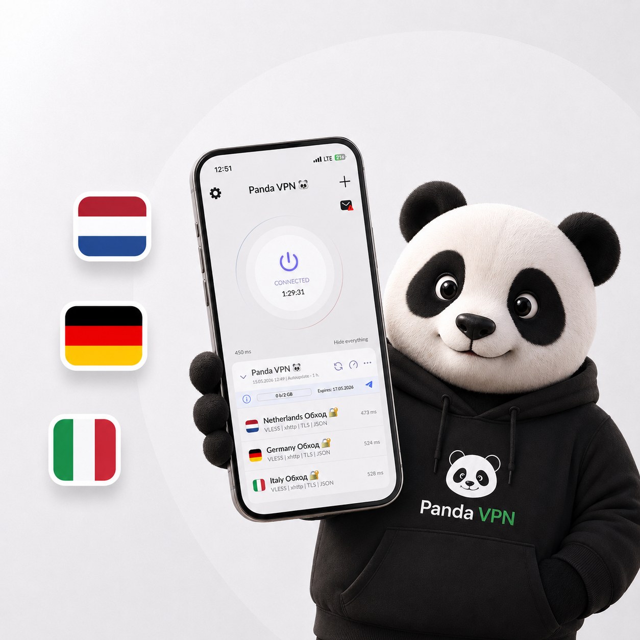 Panda VPS — работает у всех операторов